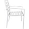 Global Industrial Aluminum Slatted Dining Armchair, White, 4PK 437006WH - alternate 4